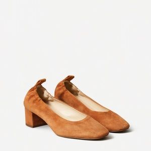 Everlane Tan Block Heel Pumps